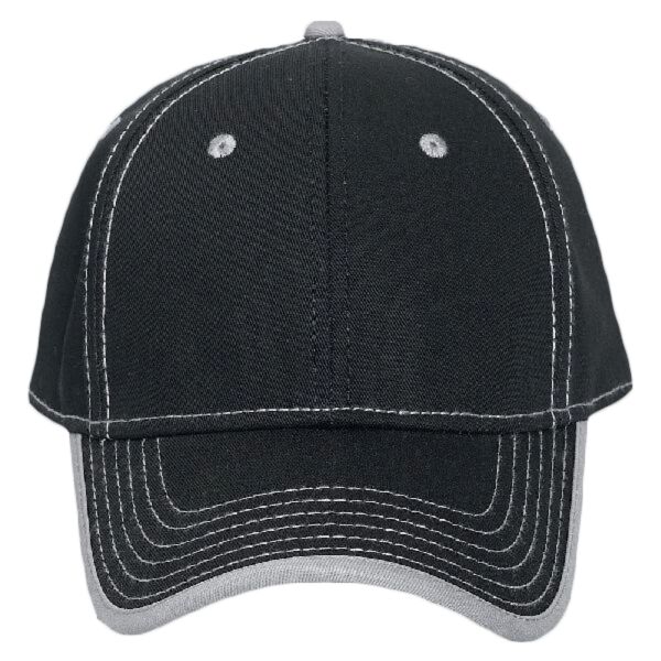 OTTO Superior Cotton Twill w/ Contrast Stitching Binding Trim Visor Six Panel Low Profile Baseball Cap Thumbnail
