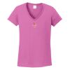 Women's Heavy Cotton 100% Cotton V Neck T Shirt Thumbnail